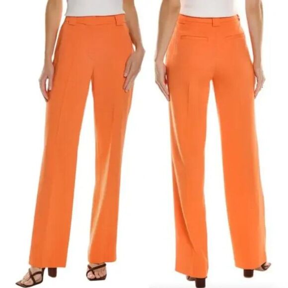 New A.L.C. Kennedy Straight Leg Trousers in Clementine Orange size 4 - Picture 1 of 16